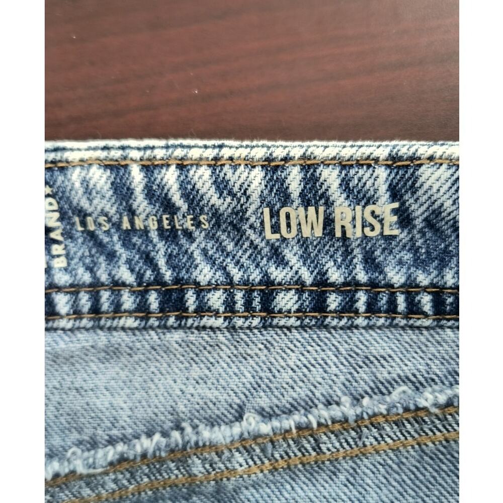 Rewash Low Rise Relaxed Flare Jeans Women's Size 3/26 Light Wash Raw Hem Denim - Picture 9 of 16